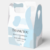 Moderne Abstrakte blaue Minimalistische Kunsthochz Geschenkschachtel (Geöffnet)