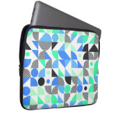 Moderne Abstrakte Blaue Minte Geometrie Laptopschutzhülle (Vorne Rechts)