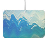 Moderne Abstrakte Blaue Ozeane Kunst Personalisier Autolufterfrischer (Rückseite)