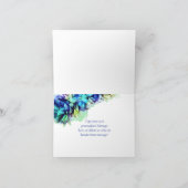 Moderne Abstrakte blaue und türkisfarbene ätherisc Dankeskarte (Innenseite)