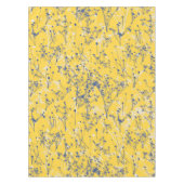 Moderne Abstrakte blaue Wildblumen auf Senf Yellow Tischdecke (Vorderseite)