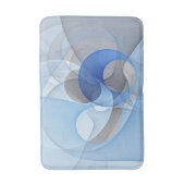 Moderne Abstrakte blaugraue Fraktal Grafik Badematte (Vorderseite Vertikal)