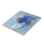 Moderne Abstrakte blaugraue Fraktal Grafik Fliese (Seite)