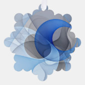 Moderne Abstrakte blaugraue Fraktal Grafik Ornament Karte (Vorderseite)