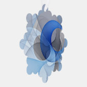 Moderne Abstrakte blaugraue Fraktal Grafik Ornament Karte (Rechts)