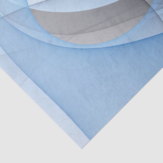 Moderne Abstrakte blaugraue Fraktal Grafik Seidenpapier (Detail)