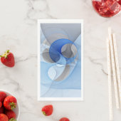 Moderne Abstrakte blaugraue Fraktal Grafik Serviette (Beispiel)