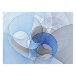 Moderne Abstrakte blaugraue Fraktal Grafik Tischdecke