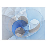 Moderne Abstrakte blaugraue Fraktal Grafik