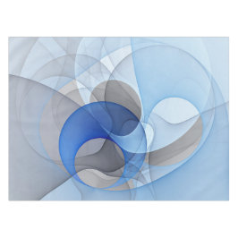 Moderne Abstrakte blaugraue Fraktal Grafik Tischdecke