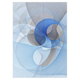 Moderne Abstrakte blaugraue Fraktal Grafik Tischdecke