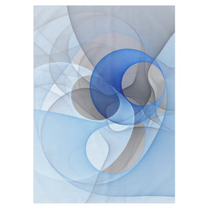 Moderne Abstrakte blaugraue Fraktal Grafik Tischdecke