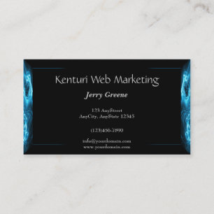 Moderne abstrakte Blauhallo Tech-Geschäfts-Karte Visitenkarte