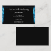 Moderne abstrakte Blauhallo Tech-Geschäfts-Karte Visitenkarte (Vorne/Hinten)