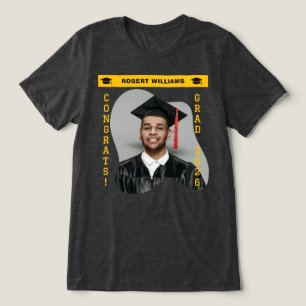 Moderne Abstrakte Blob-Geometrie-Foto-Grad-Party T Tri-Blend Shirt