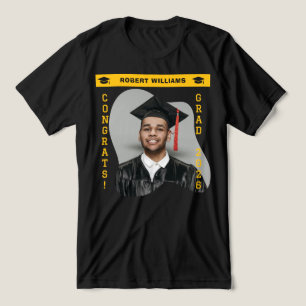 Moderne abstrakte Blob-Geometrie-Foto-Grad-Party Tri-Blend Shirt