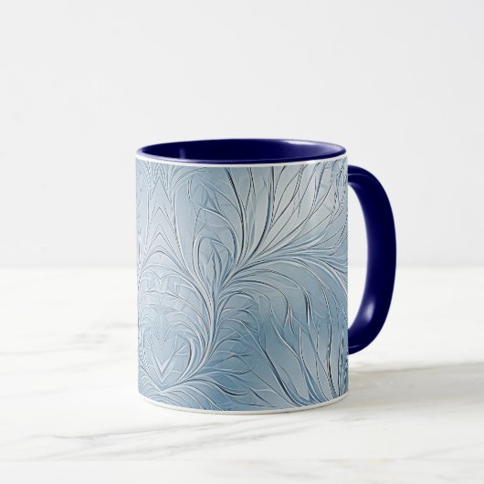 Moderne Abstrakte Blue Coffee Tasse (VorderseiteRechts)