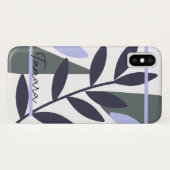 Moderne abstrakte Blumblatt-Mustername Case-Mate iPhone Hülle (Rückseite (Horizontal))