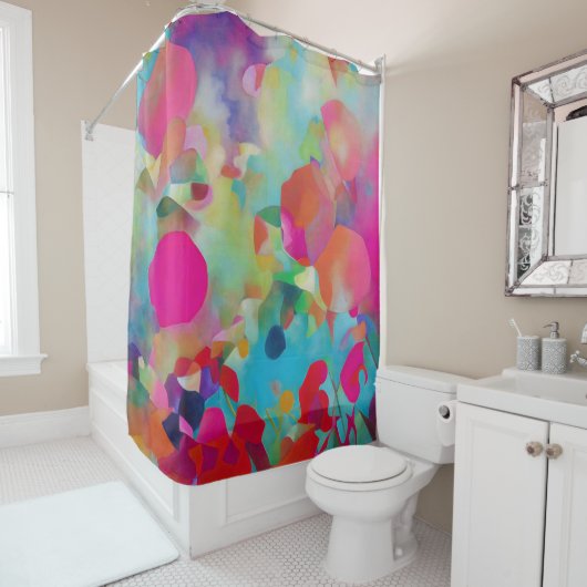 Moderne Abstrakte Blume Duschvorhang (Beispiel)