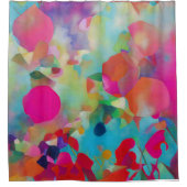 Moderne Abstrakte Blume Duschvorhang (Vorderseite)