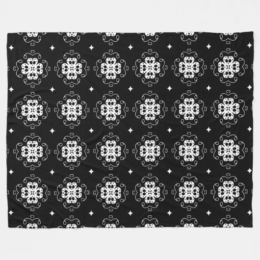 moderne abstrakte Blume Fleecedecke (Vorderseite (Horizontal))