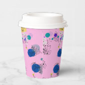 Moderne abstrakte Blume in Rosa Pappbecher (Rechts)