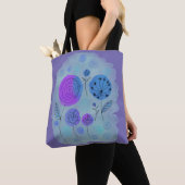 Moderne Abstrakte Blume Kunst Lila Tasche (Von Nahem)