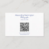 Moderne Abstrakte Blume mit QR-Code Visitenkarte (Rückseite)