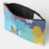 Moderne Abstrakte Blume Personalisiert Zubehörtasche (Offen)