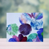 Moderne abstrakte Blumen Acrylschild (Neutral)