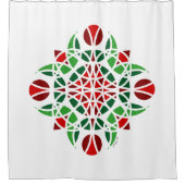 Moderne Abstrakte Blumen Duschvorhang (Vorderseite)