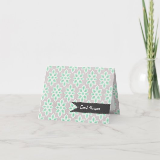 Moderne Abstrakte Blumen Elegante Personalisiert (Vorderseite)