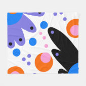 Moderne Abstrakte Blumen Fleecedecke (Vorderseite (Horizontal))