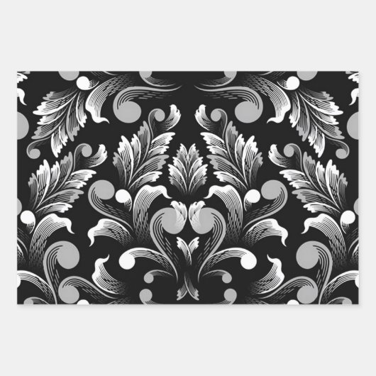 Moderne Abstrakte Blumen Geschenkpapier Set (Vorderseite 2)