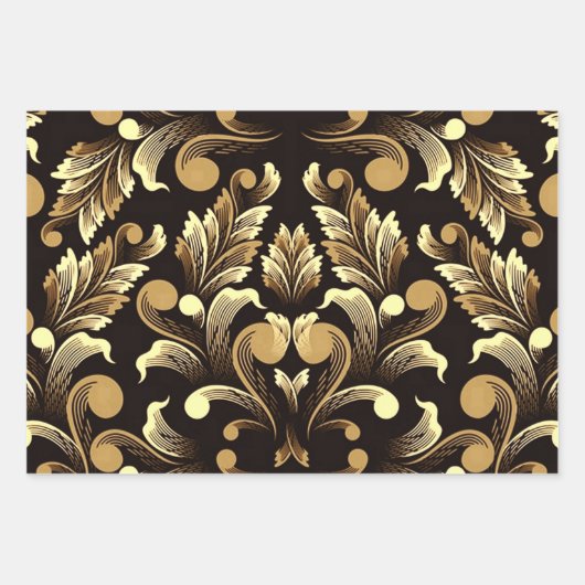 Moderne Abstrakte Blumen Geschenkpapier Set (Vorderseite)