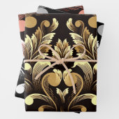 Moderne Abstrakte Blumen Geschenkpapier Set (Beispiel)