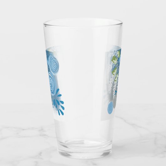 Moderne Abstrakte Blumen Glas (Rechts)