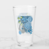 Moderne Abstrakte Blumen Glas (Vorderseite)