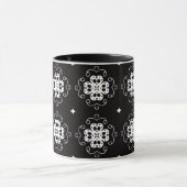 moderne abstrakte Blumen Kaffeetasse (Zentrum)