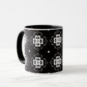 moderne abstrakte Blumen Kaffeetasse (Vorderseite Links)