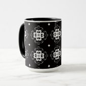 moderne abstrakte Blumen Kaffeetasse (Vorderseite Links)