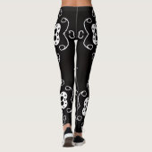 moderne abstrakte Blumen Leggings (Rückseite)