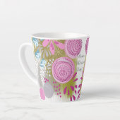 Moderne Abstrakte Blumen Milchtasse (Linke Ecke)