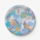 Moderne abstrakte Blumen Pappteller (Vorderseite)