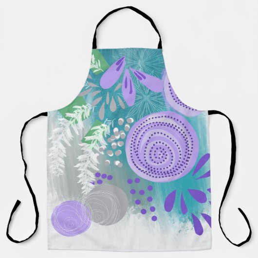 Moderne Abstrakte Blumen Schürze (Vorderseite)