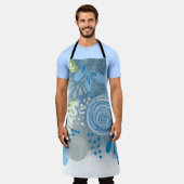 Moderne Abstrakte Blumen Schürze (Getragen)