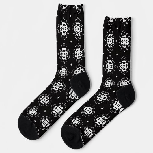 moderne abstrakte Blumen Socken (Linkes Detail)
