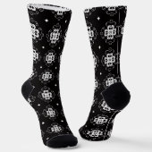 moderne abstrakte Blumen Socken (Gewinkelt)