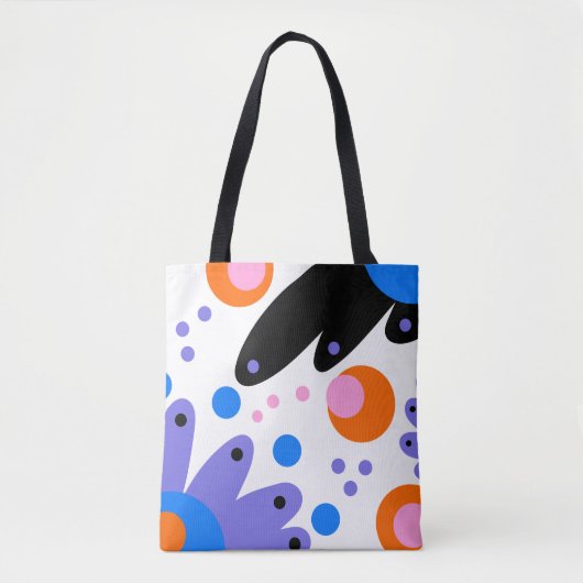 Moderne Abstrakte Blumen Tasche (Vorderseite)