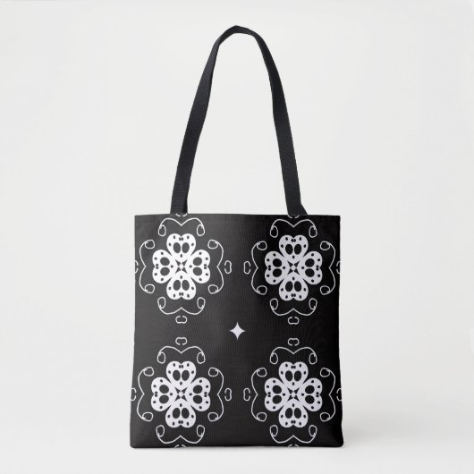 moderne abstrakte Blumen-Tragetasche Tasche (Vorderseite)